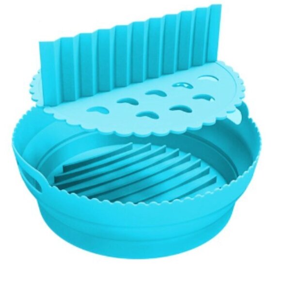 AIR FRYER SILICONE LINER BASKET WITH DIVIDER NEW - Picture 1 of 7